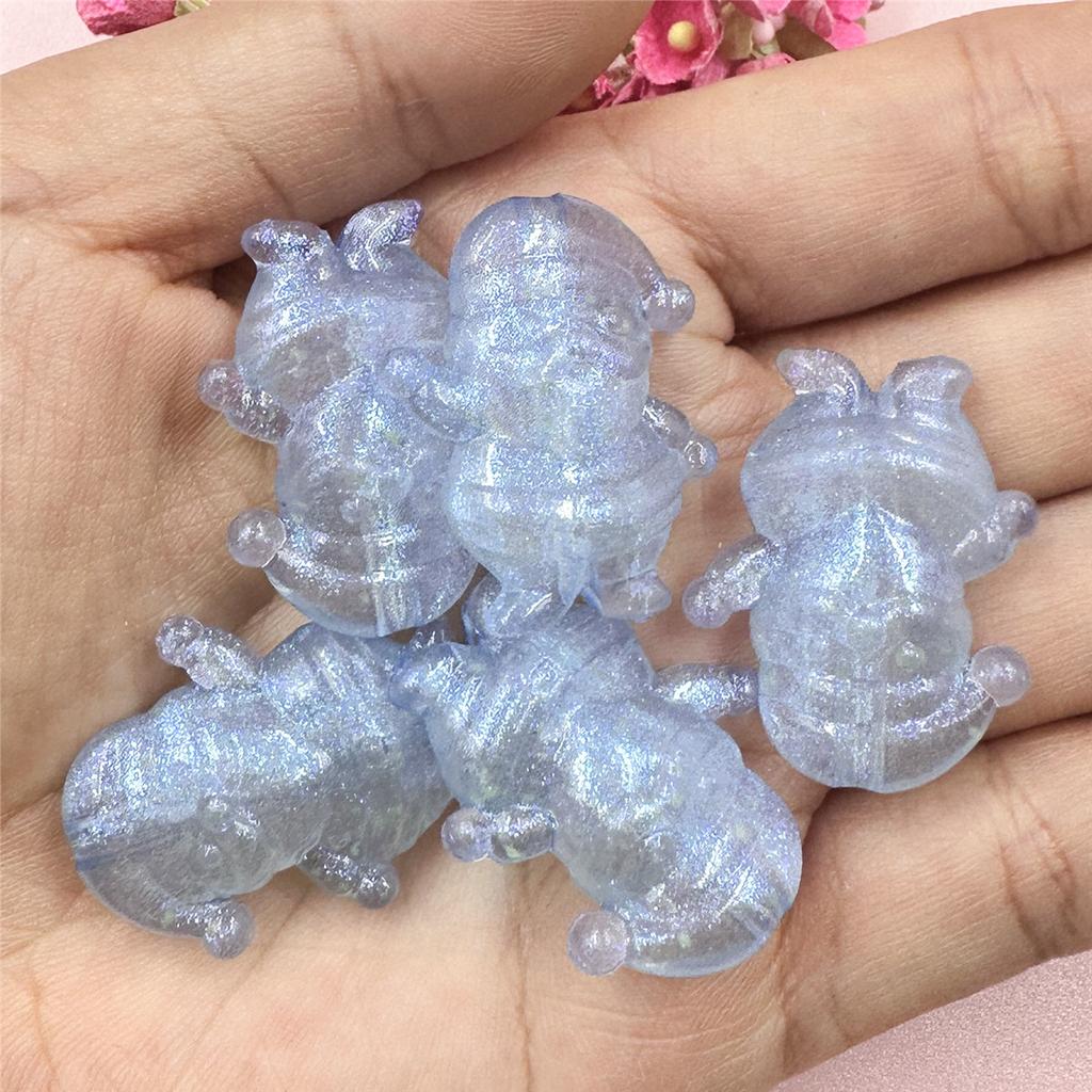 Home Party Supplies Beads Jewelry 5pcs 25*30mm DIY Jewelry Accessories Dwarfs Transparent Christmas For Bracelet Earring Making UV Colorful Acrylic