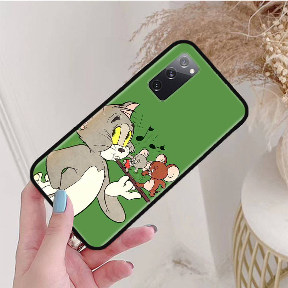 Черный чехол для OPPO Reno 8 6 5 4 Pro Plus Find X3 A17 A3 A31 A38 A40 A53 A54 A55 A74 A76 A78 A77 A80 A94 A95 A96 Lite C-45 Том и Джерри