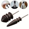 2pcs/set Leather Edge Electric Polishing Slicker Flat/Pointed Head Sandalwood Leathers Craft DIY Tools Tip Burnisher Wood Craft Tool