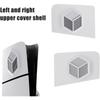 PS5 Slim Console Faceplate Cover, Left & Right Upper Cover Shell White Replacement Side Shell Skin Case with Cooling Vents, Dustproof ABS Cover Plates