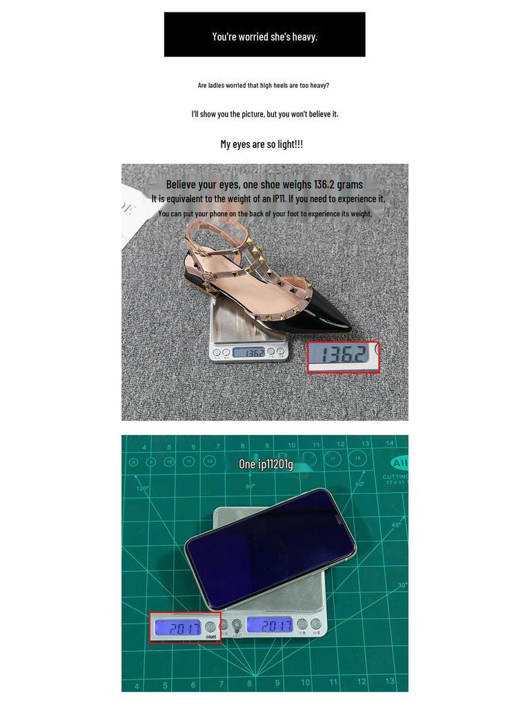 Valentino Women's Plus Size 41-43 Pointed Toe Mid Heel Rivet Mules