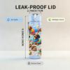 1PC Colorful Bear Toy Pile Cartoon Print 750ml Color Plastic Sports Water Bottle Leakproof Flip Straw Lid Suitable for Sports Office Home Use
