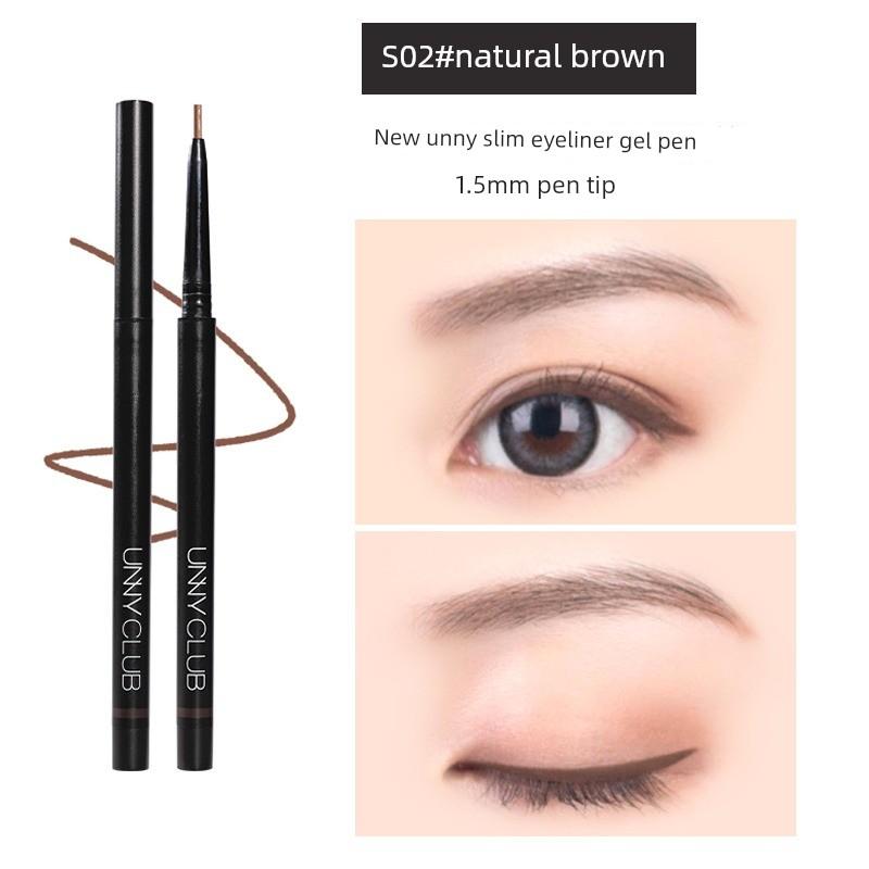 Unny Eyeliner Gel Pencil Ultra-Fine Non-Smudge Inner Eyeliner Pencil Brown Waterproof Sweat-Proof Non-Fading Long-Lasting New Version