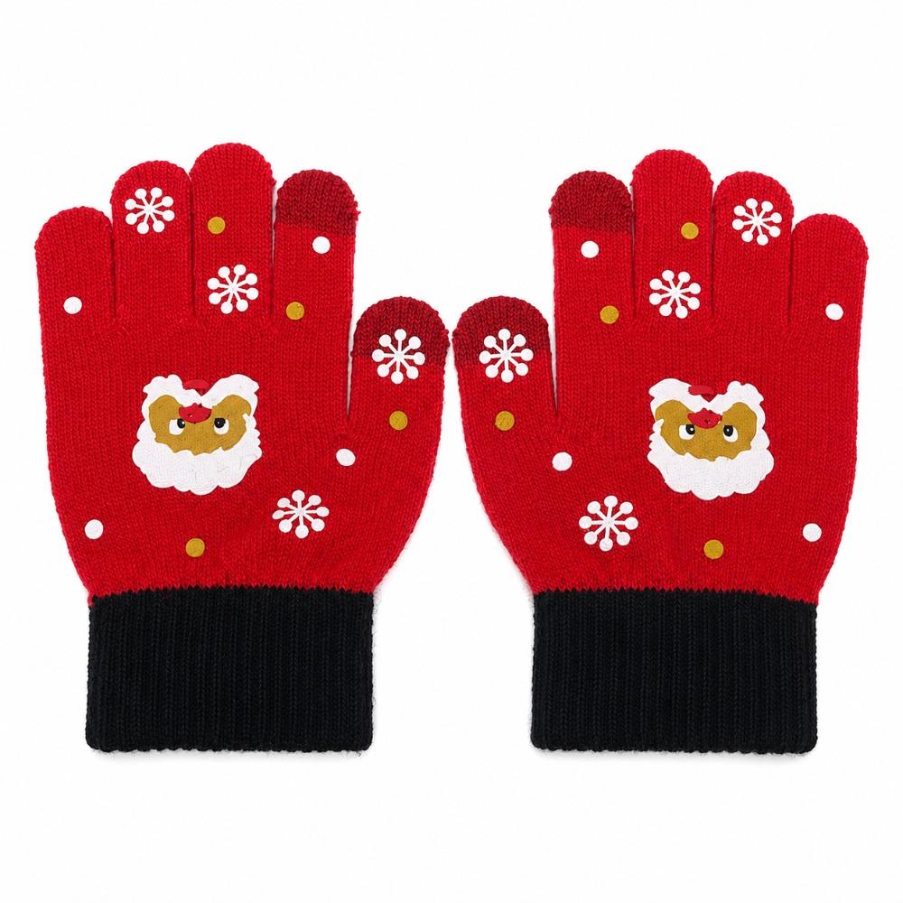 Stretchy Christmas Knit Glove Soft Knit Thermal Knit Glove New Half Finger Glove Cycling