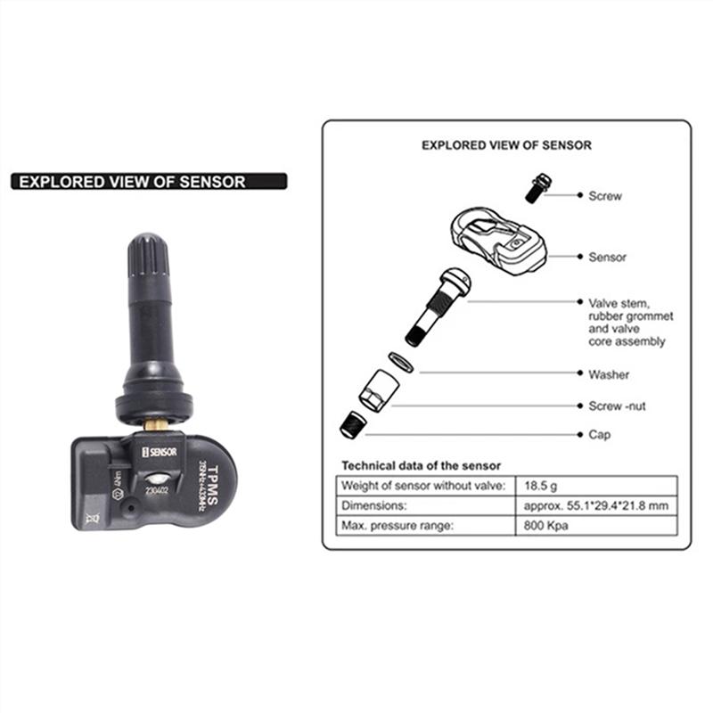 20 шт. Программируемые датчики давления в шинах TPMS Для Autel TS408 TS508 ITS600 433 МГц 315 МГц 2 в 1 MX Sensor Система мониторинга