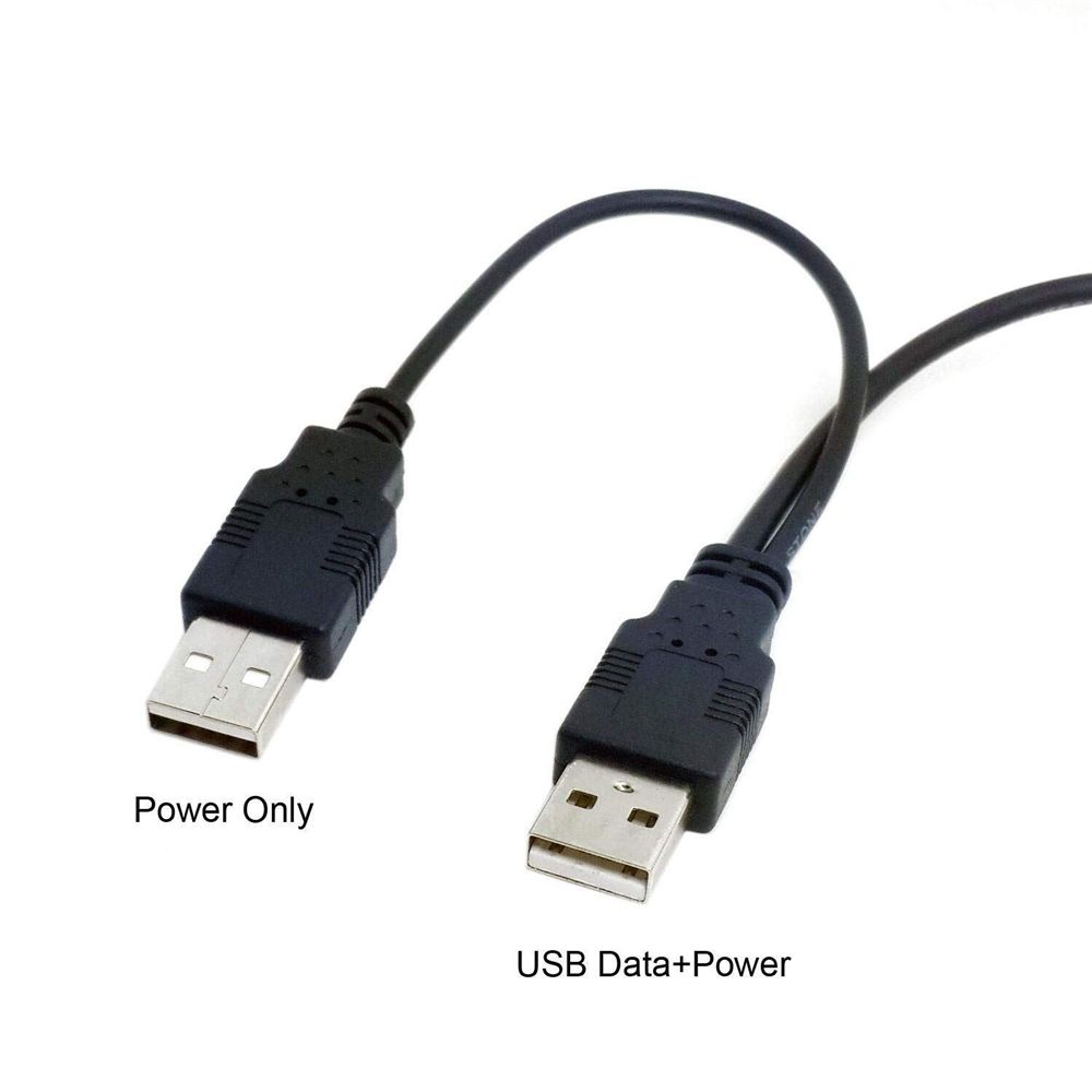 Черный 80 см сканер для принтера двойной USB USB мужской кабель передачи данных Y-кабель мужской к стандартному B мужской