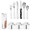 Stainless Steel Western Tableware Hotel Steak Knife, Fork and Spoon Six Main Pieces 24 Pieces Tableware Gift Set