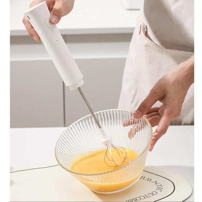 Xiaomi Small-scale USB Rechargeable Handheld Milk Frother Stainless Steel Electric Milk Beater New Style Coffee Tools for Home Baristas