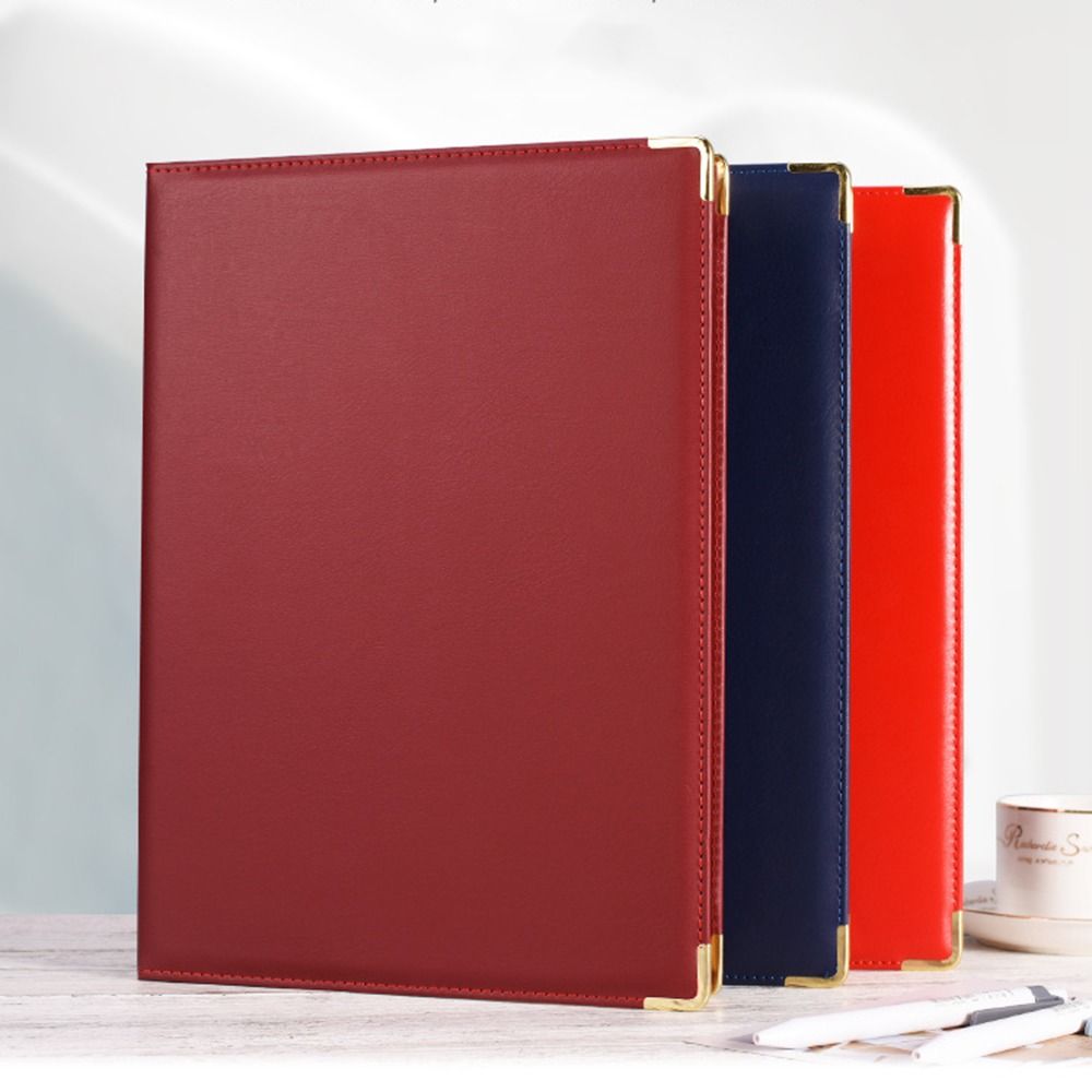 No Inserts Certificate Diploma Cover PU Leather Paper Document Holder Contract Book  Conference