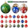 60CM Xmas Decorative Ball PVC Christmas Inflatable Ball Water-Proof Colorful Porch Courtyard Ornaments