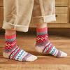 Yousheng 5 Pairs Winter Warm Crew Socks for Women Thick Mid-Calf Knitted Socks Retro Ethnic Style Socks for Christmas Gifts