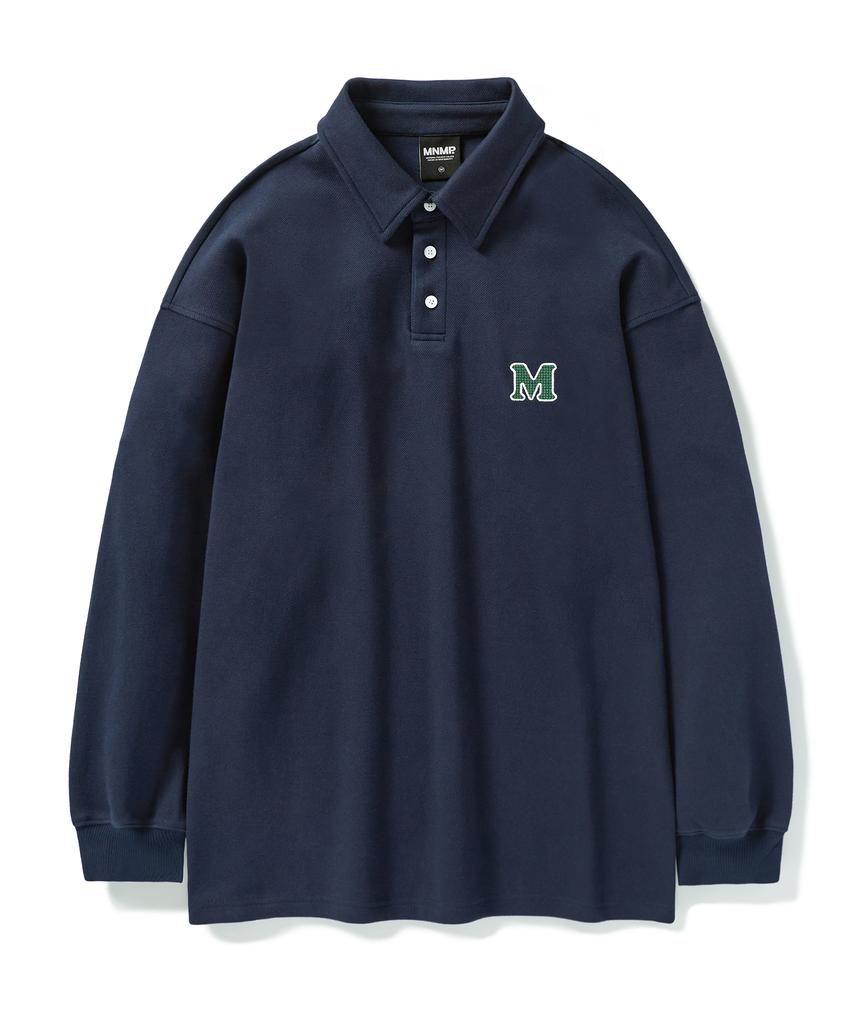 MINIMALPROJECT M Logo Oversized Collared T-Shirt Mkt100 [Navy]