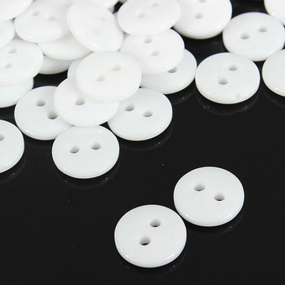 100Pcs Round Candy Color Resin DIY 2 Holes Buttons Scrapbooking Sewing Accessory