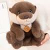 Cute Otter Plush Toy Doll Sitting Down Otter Rag Doll Throw Pillow Doll Throw Pillow Gift Female