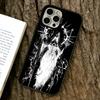 Арт Черные Ангелы и Демоны Чехол для Телефона Для iPhone 17,16,15,14,13,12,11 Plus,Pro Max,XS,Красочный Серебряный Чехол Funda Cover
