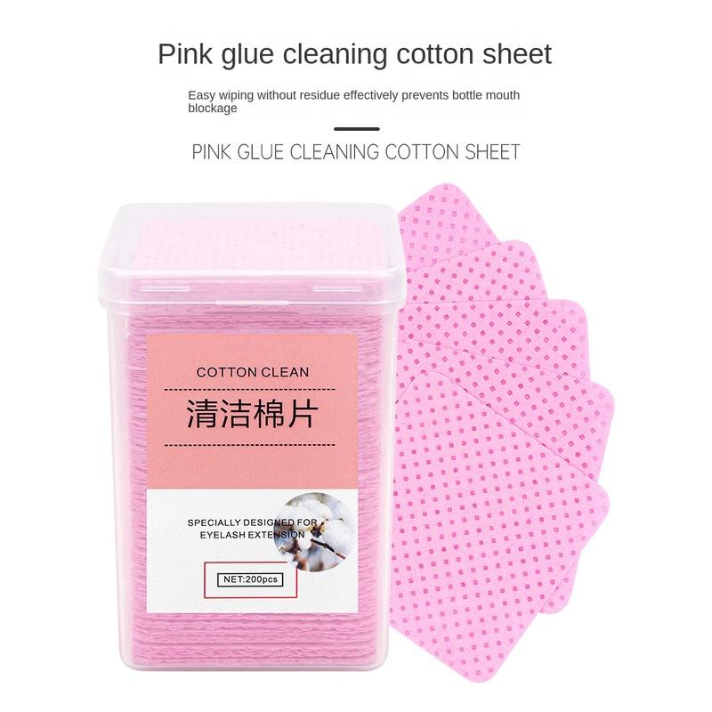 200 шт., безворсовая бумага, хлопковые салфетки, наращивание ресниц, подушечки для удаления клея, прививка ресниц, чистящий клей, инструмент для салфетки для рта, инструмент для макияжа