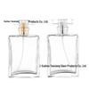 Transparent Glass Perfume Bottles - Square Spray and Screw Cap Design for Travel