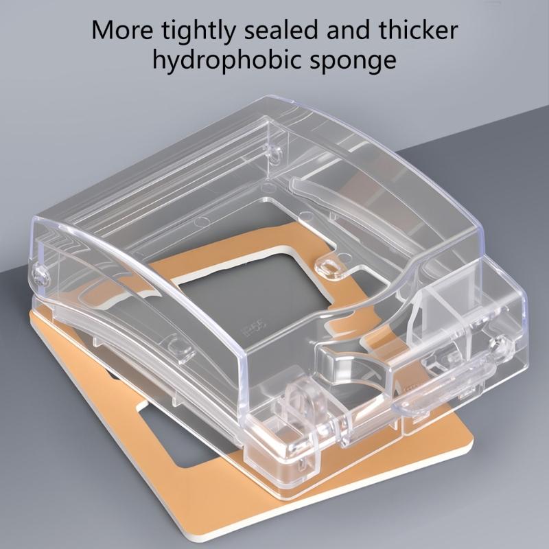 Durability Plastic Weatherproof Enclosures Metal Lock Compatible to 86 Style Electrical Sockets Moisture Resistance