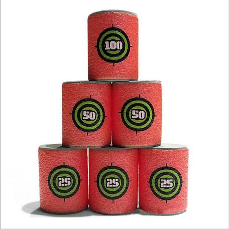 6 шт. Eva Soft Bullet Target Foam Can Target Dart Foam Gun Shoot Kids Toy для Nerf N-strike Blasters