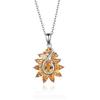 925 Sterling Silver Gorgeous Design Natural Citrine Gemstone Pendant Necklace Fine Jewelry Anniversary & Banquet Gift for Women