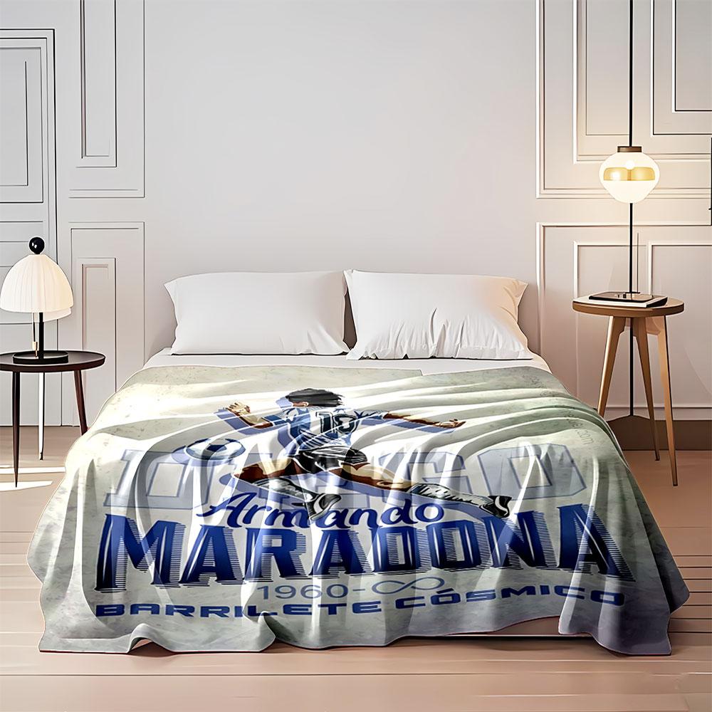 Maradona Soccer Art Blanket for all seasons blanket lunch break throw gift