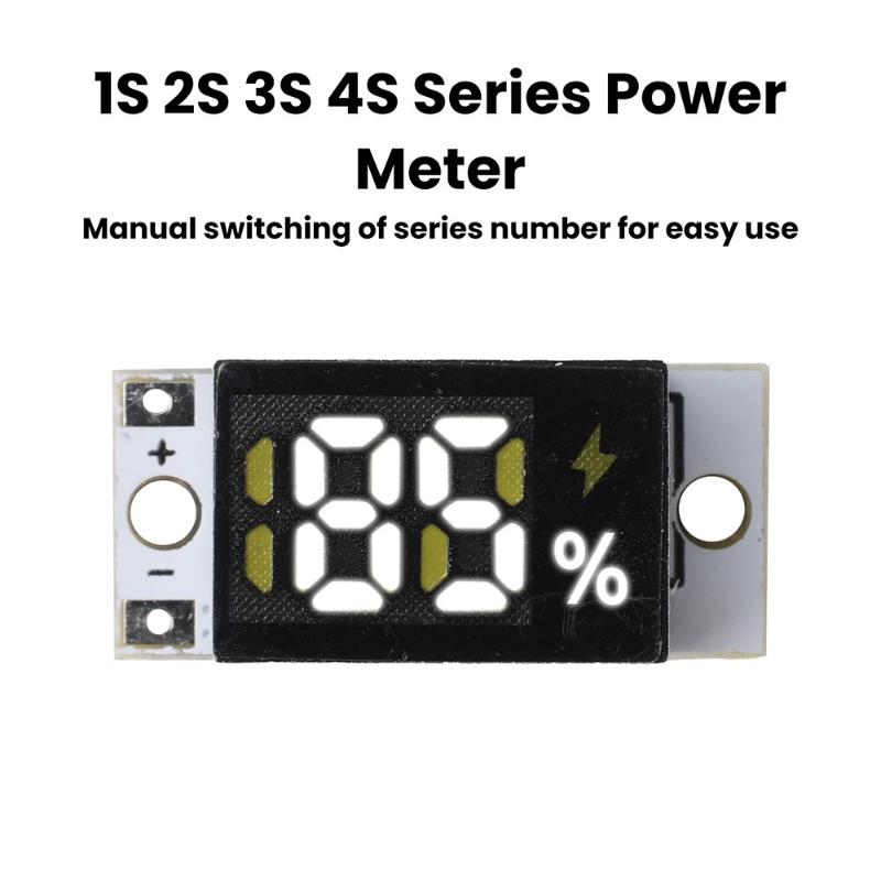 Miniature Battery Level Indicator for 1S 2S 3S 4S Lithium Batteries Accurate for Hobby Projects