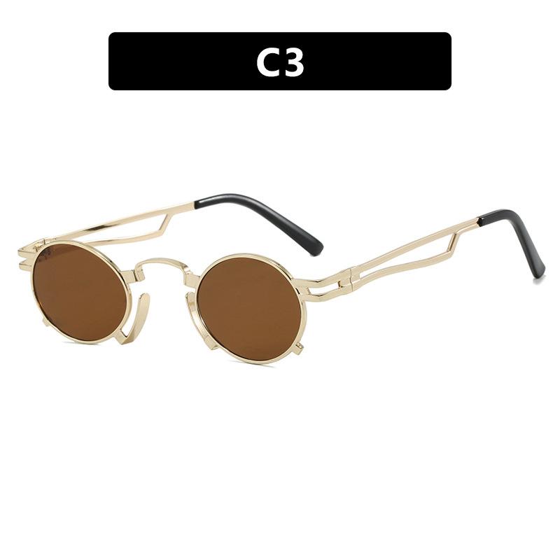 Women's Sunglasses, Small Frame Round Sunglasses, Men's and Women's Punk Sunglasses.