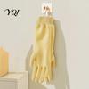 Rubber Dishwashing Gloves Fleece Lined for Housework, Waterproof PVC Cleaning Gloves, Anti-slip Thermal Kitchen Grip Warm Velvet Lining Laundry