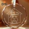 Transparent Glass Hanging Decoration 2025 New Home New Beginnings Engaged Grandparents Wall Hanging Ornament Pendant Housewarming Gift