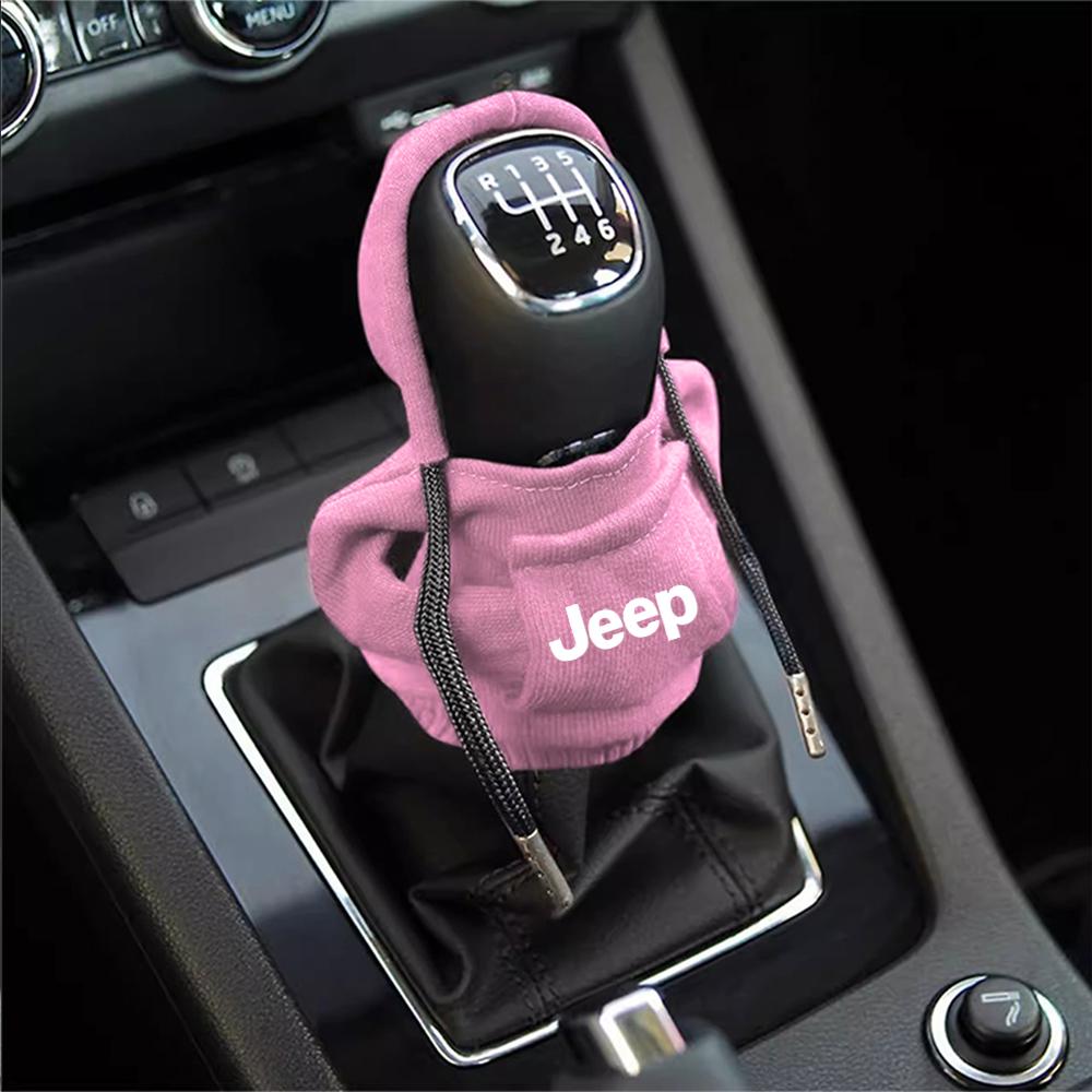 Hoodie Car Gear Shift Knob Cover Manual Handle Change Lever Cover For Jeep Renegade Compass Wrangler jk Grand Cherokee Rubicon AKV1