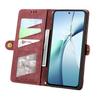 For Xiaomi Poco X7 Pro 5G Zipper Wallet Case Geometry Lines Leather Phone Cover with Strap