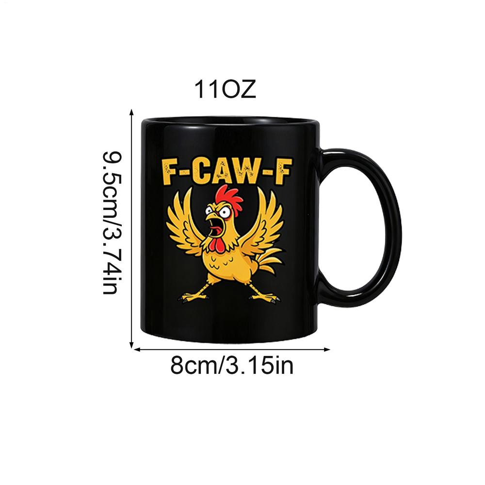 Кружка в стиле курицы Керамическая чашка для горячего кофе F-Caw-F Кружка с рисунком курицы Керамическая кружка для кофе в деревенском стиле Животная чашка для чая