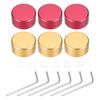 Uxcell 6 Pieces Foot Switch Guitar Pedal Button Metal Foot Switch Top Covers for Inch Guitar Effect Pedal Gold and Red Toppers, Caps, 3/8 Buttons,