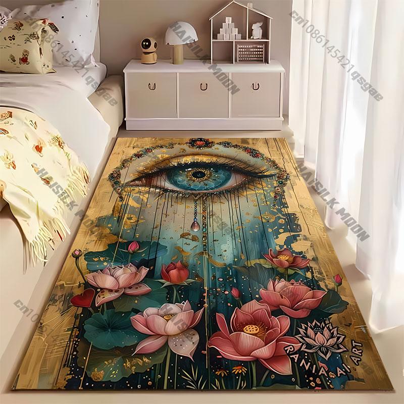 Mystical eye nature connection carpet Yoga living room room decor children's crawling mat doormat area rug games mat
