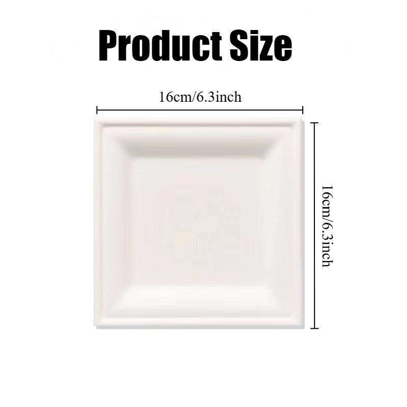 Одноразовые квадратные тарелки Бытовая кухня Ресторан Фруктовый салат Десерт Закуска День рождения Вечеринка Рождество Пикники Столовая посуда