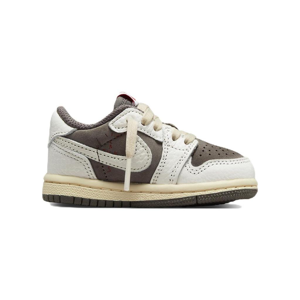 Кроссовки Travis Scott x Air Jordan 1 Retro Low OG TD Reverse Mocha Baby Brown Sail University-Red DO5441-162