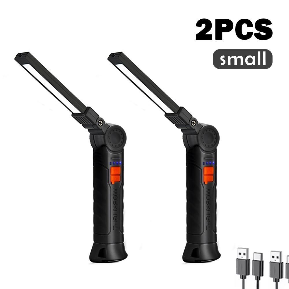 Перезаряжаемые рабочие фонари Светодиодный складной фонарик с магнитной базой COB-свет Вращение на 360° Ремонт автомобиля Дом Гараж Аварийный Кемпинг