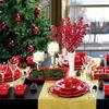 Artificial Berries Christmas Decoration Red Berry Branches for Xmas Tree Party Home Table Ornaments Red Fruit Wreath DIY Gift