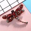 Vintage Corsage Pin Big Dragonfly Brooch Silk Scarf Buckle Diamond Animal Brooch