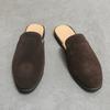 Fashion New Arrival Men Suede Leather Half Slippers Driving Shoes Male Casual Mules Moccasins Breathable Loafers Zapatos Hombre