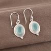 Украшения ручной работы из драгоценных камней Aqua Chalcedony, серьги из стерлингового серебра 925 пробы, уникальные дизайнерские украшения для женщин