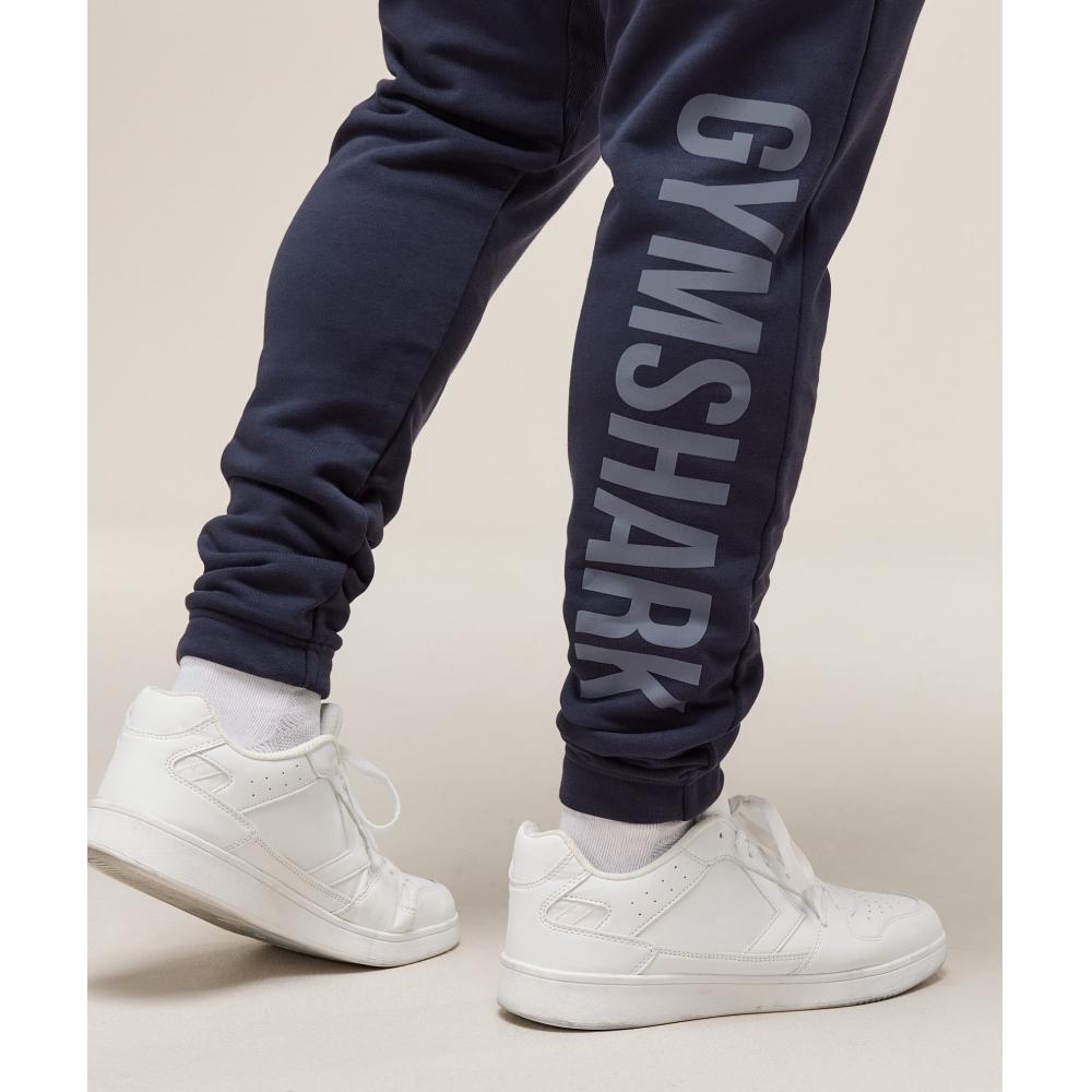 Gymshark Power Wordmark Joggers Heavy Blue A2c9c Uctn