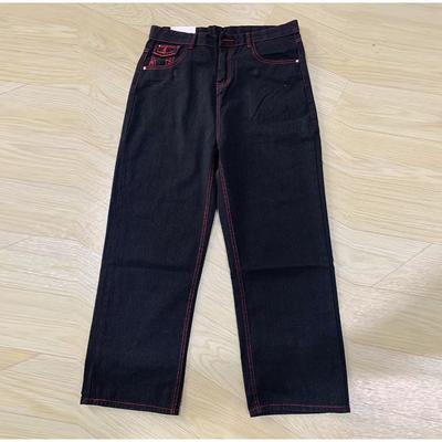 Y2k Harajuku ретро узор вышитый логотип ковбойские брюки хип-хоп High Street готические свободные джинсы с высокой талией пара