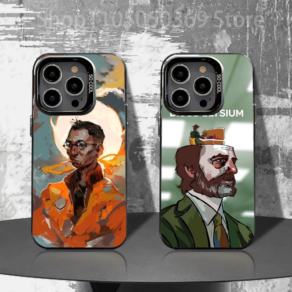 D-Disco Game E-Elysium Чехол для телефона For iPhone 16,15,14,13,12,11,Pro,XS,Max,Plus,Mini,SE4,E Черный Матовый Ударопрочный Чехол