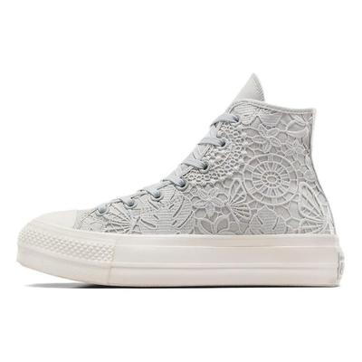 Chuck Taylor All Star Lift Platform Высокие женские кроссовки крючком Серые Fossilized Egret A07538C