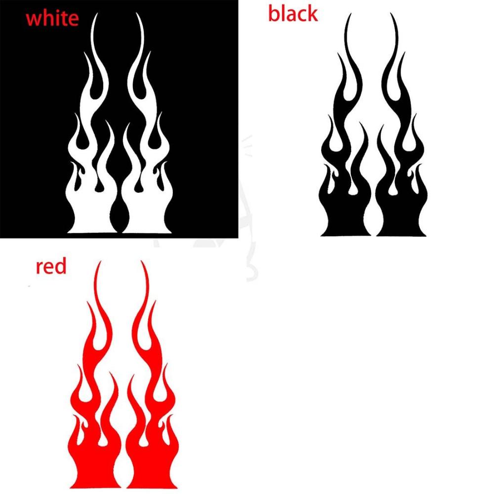Flame Exterior Accessories Scratch Sticker Marks Headlight Decal Creative Car Sticker Waterproof