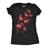 Glitter Pink Flamingos T-Shirt, Trendy Women's Tee