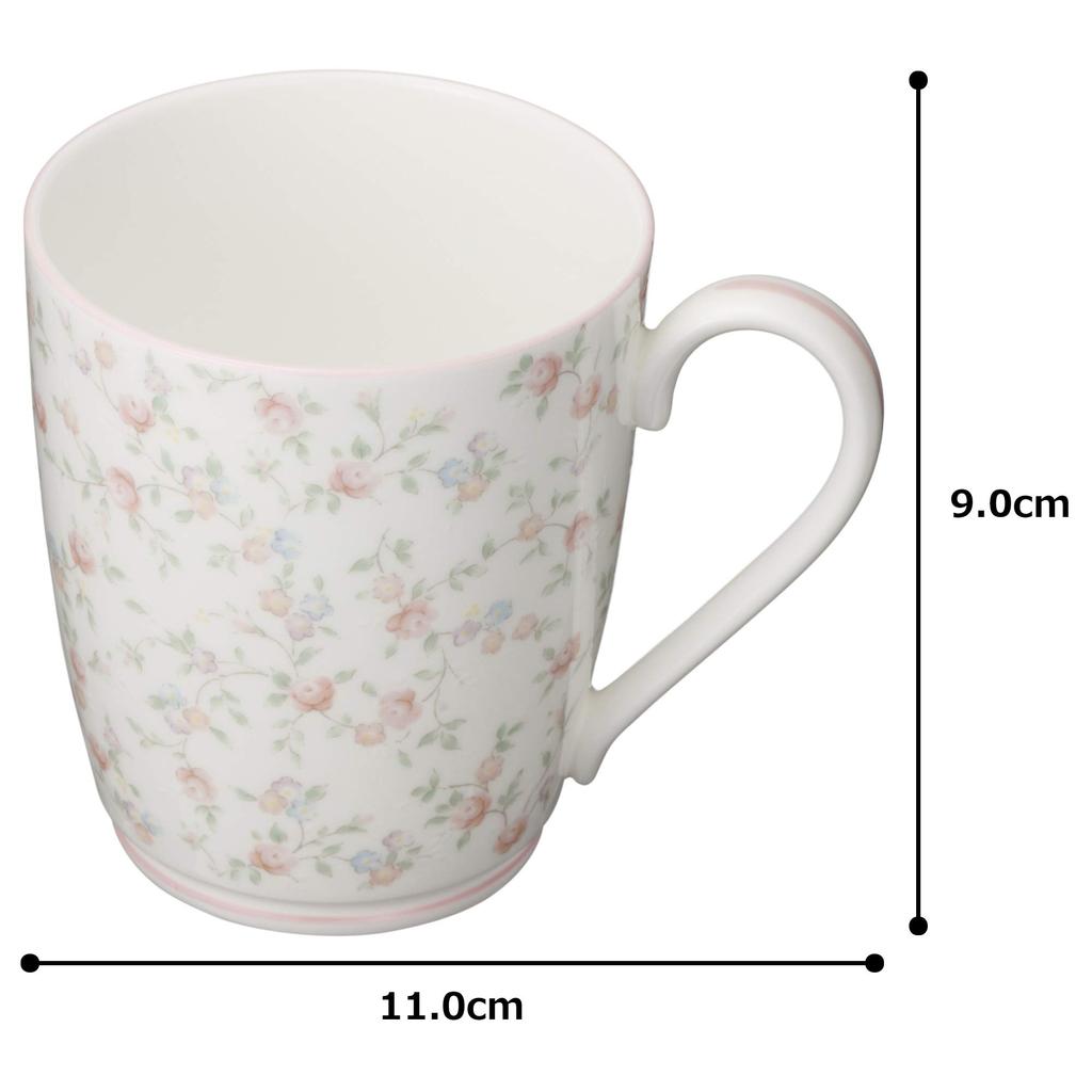 Noritake Cutie Rose Microwave-Safe Bone China Mug, 295cc, T97280/9940