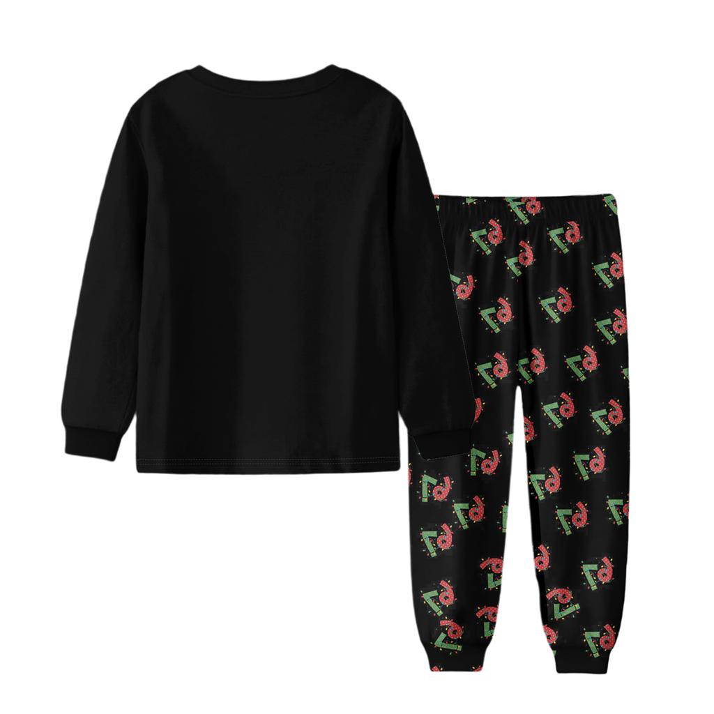 Детский комплект - Тонкий комплект-двойка с принтом для мальчика и девочки с длинными рукавами и брюками