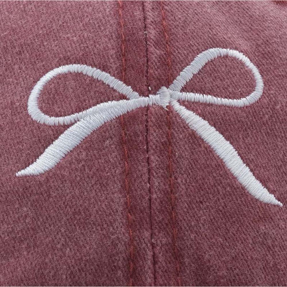 Embroidery Embroidery Bow Baseball Cap Cotton Peaked Cap Apparel Accessories Sun Hat  Men